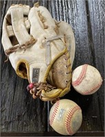Baseball Glove and Balls