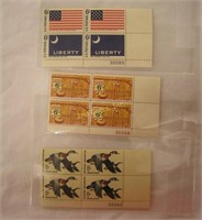 Lot If 6 Cent Stamps Plate Block 4 Vf