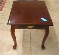 Solid Wood Side Table W Drawer