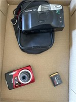 Kodak, Canon camera and bag