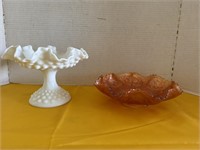 Milk glass and carnival glass
