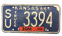 1964 Kansas License Plate