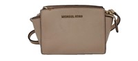 MK Light Peach Saffiano Leather Small Satchel