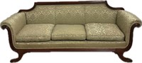Victorian Sofa with Brass Feet