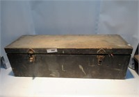 LARGE WOOD TOOLBOX W/ CONTENTS