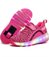 Size 12 Kids Roller LED Light Shoes