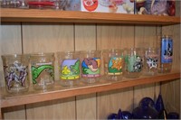 Large Lot of Vintage Character Jelly Jars