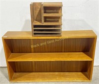 Pair of Small Wooden Shelves