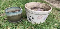 Lot Of Two Planter Pots