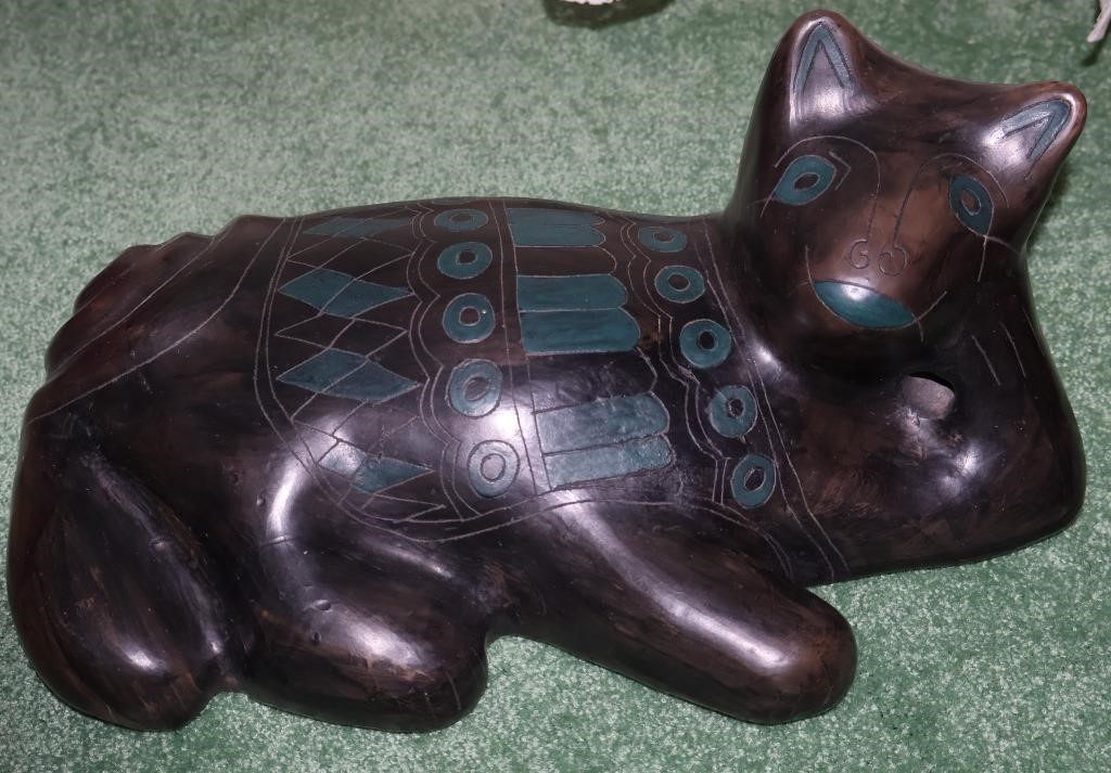 Vntg Ceramic Folk Art Cat