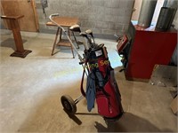 Golf Clubs & Cart - Titleist; Spalding; Rawlings