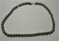 .925 Sterling Beaded Necklace