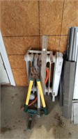 Oil Heater Misc. tools Saw Horses Well Pump