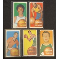 (5) 1970 Topps Basketball Tall Boys With Hof/sp