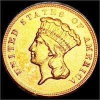 1874 $3 Gold Piece NEARLY UNCIRCULATED