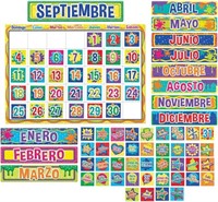 Color My World Spanish Calendar Bulletin Board ans
