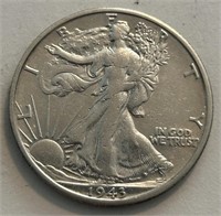 1943-D Walking Liberty Half Dollar