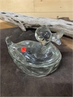 Vintage Duck Covered Dish 5" H X 6" L