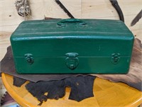 Vintage Union Steel Green Tackle Box