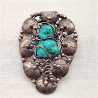 Mary Gage Lily Pad Brooch / Clip Turquoise