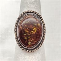 Fire Agate Ring Native American Type
