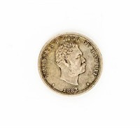 Coin 1883 Silver Hawaii Quarter Dollar-VF