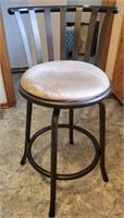 SWIVEL SEAT METAL BAR STOOL - SEAT IS 25" OFF FLO