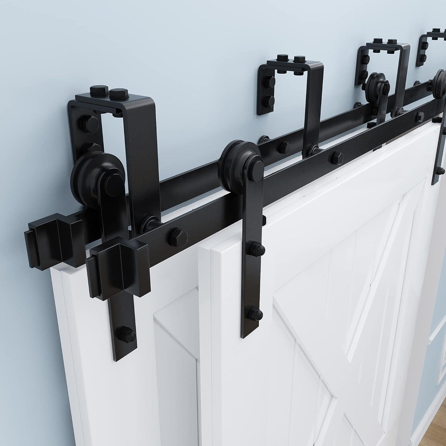 ZEKOO 6 FT Bypass Barn Door Kit  Double Track