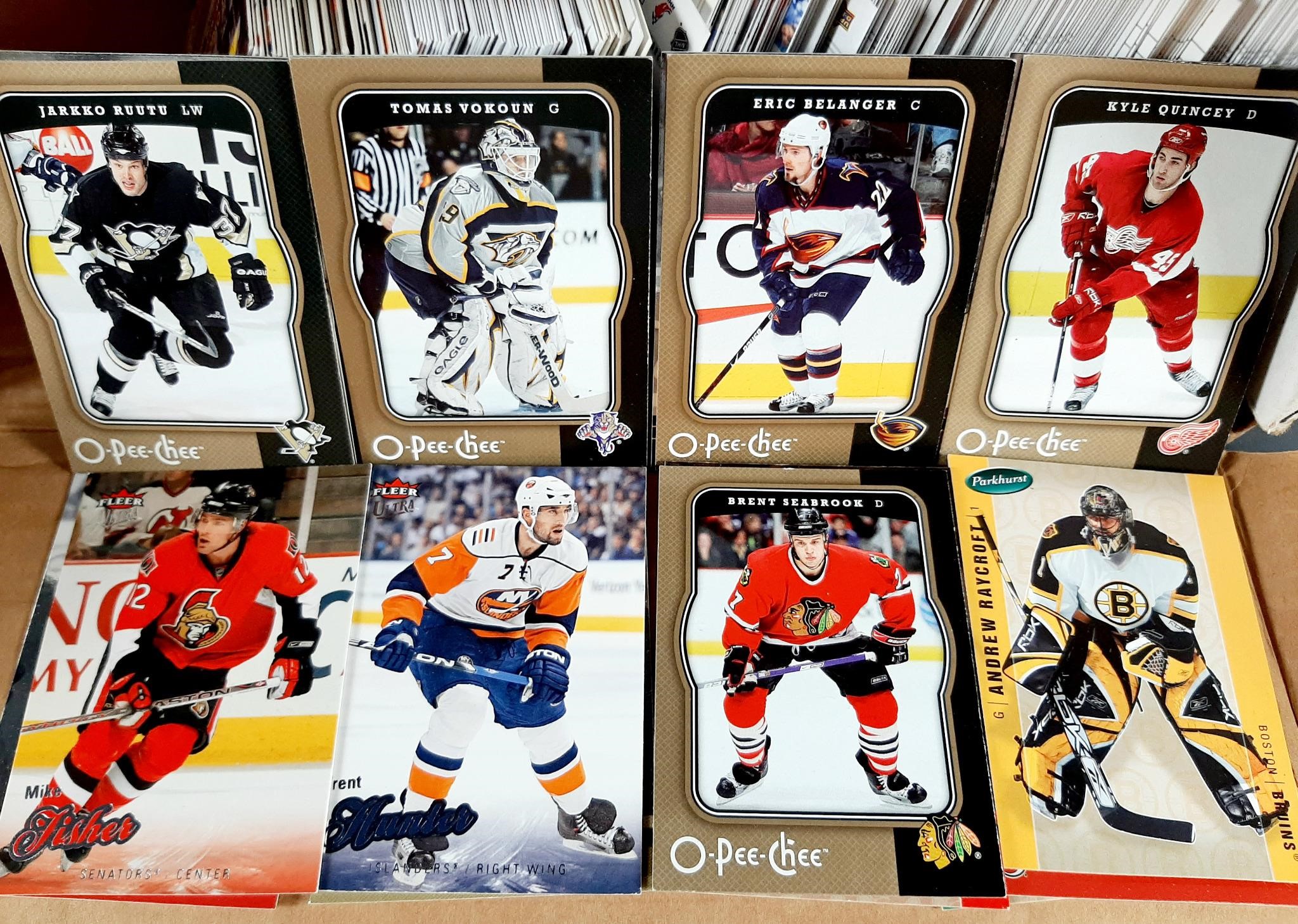 350 cartes de hockey, MINT et très bonne condition