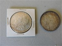 Two 1896 American Silver Dollars