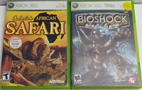 Xbox 360 Bioshock & Cabela's African Safari Games