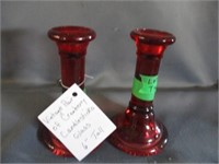 Cranberry Candlesticks