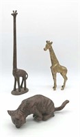 Iron and Brass Animal Figures