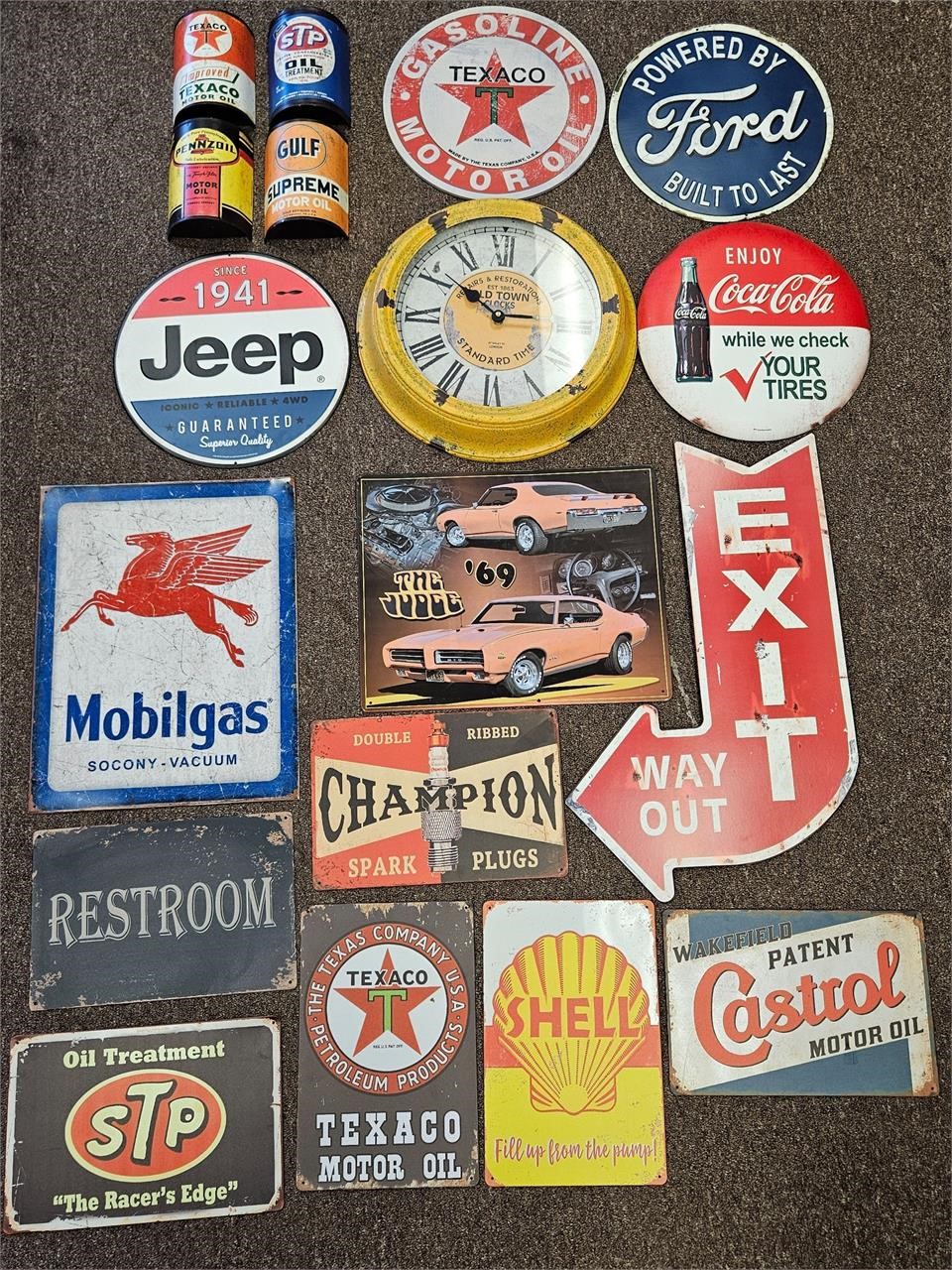 Replica Vintage Signs Round Ones Are 12"