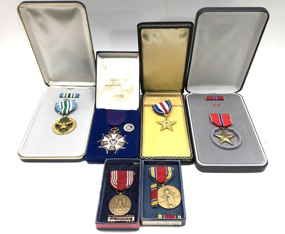 Lot, 6 military medals including: