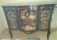 Oriental Lacquered Oak Chest of Drawers