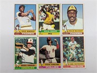 1976 Topps 6 Card Hall Of Fame Lot