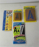 EZ Stick letters and stencil kits