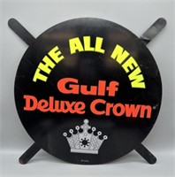 Vintage Gulf Sign Deluxe Crown Tire Insert Display