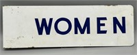 Double Sided Porcelain Women Sign