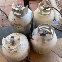 4 Propane Tanks, All Empty but 1