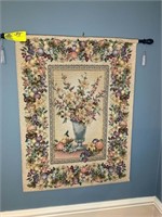 HANGING TAPESTRY APPROX 25 IN X 34 IN TALL