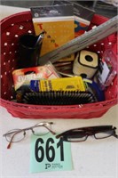 Basket with Readers & Office Supplies (B1)