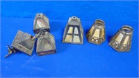 Lot Of Various Slag Glass Lamp Shades (5)