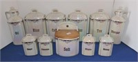 German luster 11 pc canister set