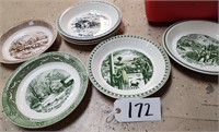 (7) Watkins, Currier & Ives Pie Plates, More