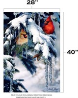 Toland Home Garden 1012248 Snowy Fir Cardinals
