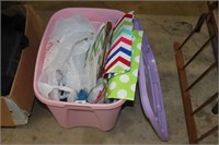 pink tote of give bags