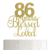 86th Birthday Anniversary Cake Topper   86 Years
