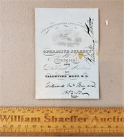 University of NY Surgical/Anatomy Card 1852-53